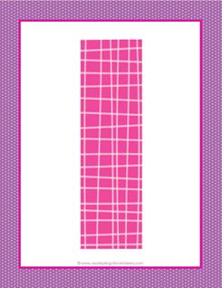 alphabet letter i - plaid and polka dot