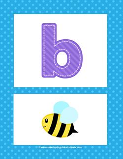 alphabet poster - lowercase b