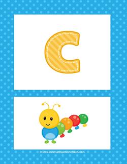 alphabet poster - lowercase c