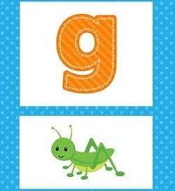 alphabet poster - lowercase g