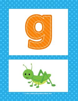 alphabet poster - lowercase g