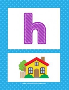 alphabet posters - lowercase h