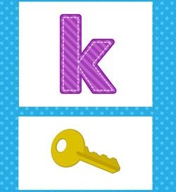 alphabet poster - lowercase k