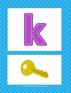 alphabet poster - lowercase k