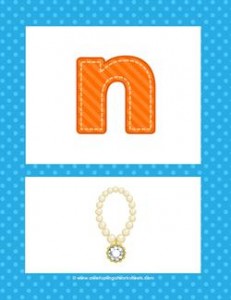 alphabet poster - lowercase n