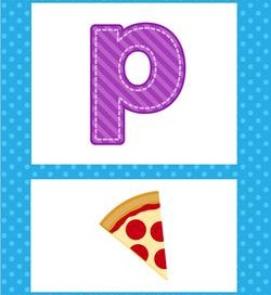 alphabet poster - lowercase p