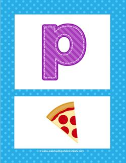 alphabet poster - lowercase p