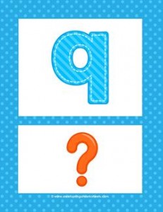 alphabet poster - lowercase q