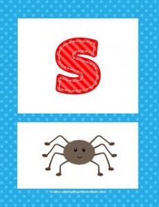 alphabet poster - lowercase s