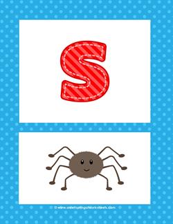 alphabet poster - lowercase s