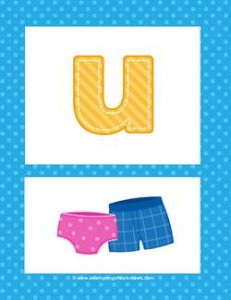 alphabet poster - lowercase u