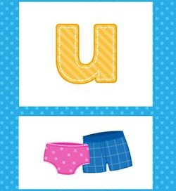 alphabet poster - lowercase u