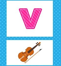 alphabet poster - lowercase v