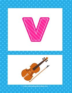 alphabet poster - lowercase v