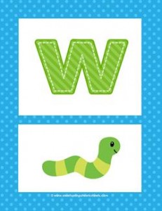 alphabet poster - lowercase w