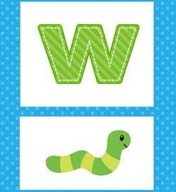 alphabet poster - lowercase w