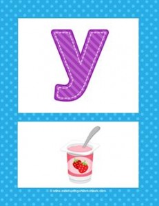 alphabet poster - lowercase y