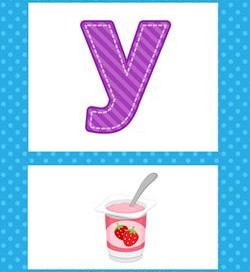 alphabet poster - lowercase y