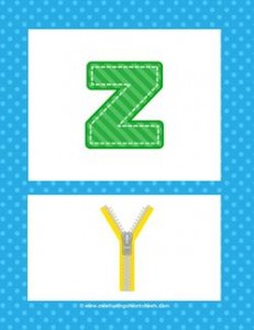 alphabet poster - lowercase z