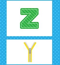 alphabet poster - lowercase z