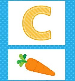 Alphabet Poster - Uppercase C. Part of a set of colorful uppercase alphabet posters.