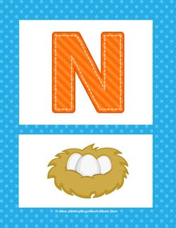 alphabet poster - uppercase n