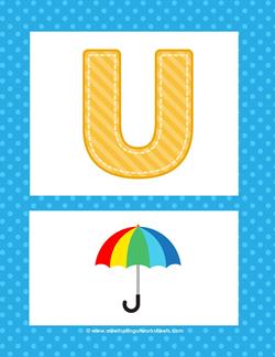 alphabet poster - uppercase u