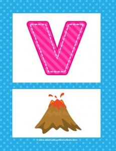 alphabet poster - uppercase v