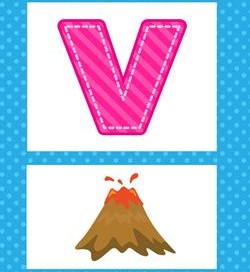 alphabet poster - uppercase v