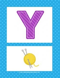 alphabet poster - uppercase y