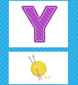 alphabet poster - uppercase y