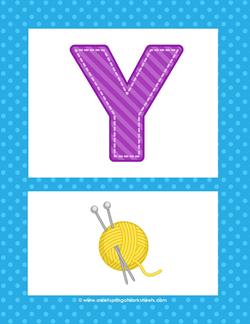 alphabet poster - uppercase y