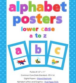 alphabet posters - lowercase letters