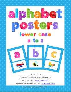 alphabet posters - lowercase letters