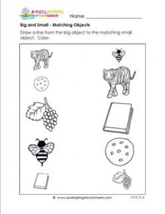 Big and small worksheet