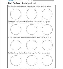 circle fractions - create equal parts