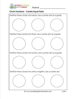 circle fractions - create equal parts