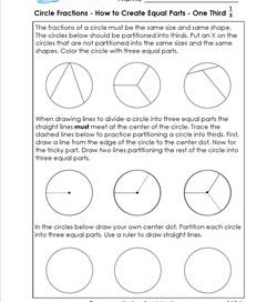 circle fractions - how to create equal parts one third