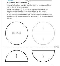circle fractions one half