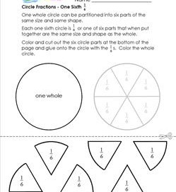 circle fractions one sixth