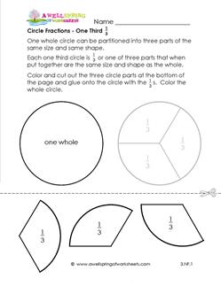 circle fractions one third