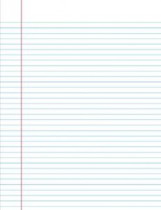 college ruled lined paper
