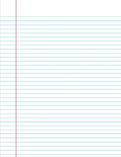 college ruled lined paper