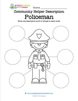 Community Helper Description - Policeman