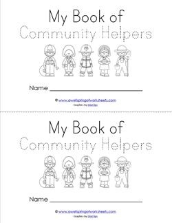 Community Helpers Book - Trace the Words