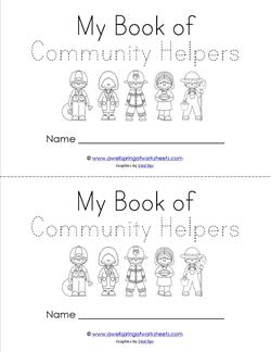 Community Helpers Book - Trace the Words