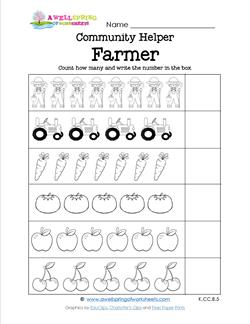 Community Helpers Count How Many - Farmers