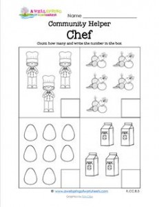 Community Helpers Count How Many - Chef