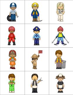 Community Helpers Matching Puzzles - Reference Page 2