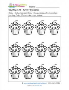 Count to 10 - Yummy Cupcakes